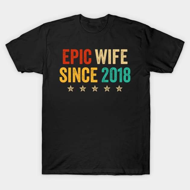 Epic Wife Since 2018 T-Shirt by luisharun